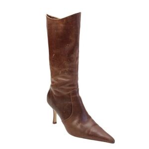 Tony Bianca mid calf boots brown sz 5